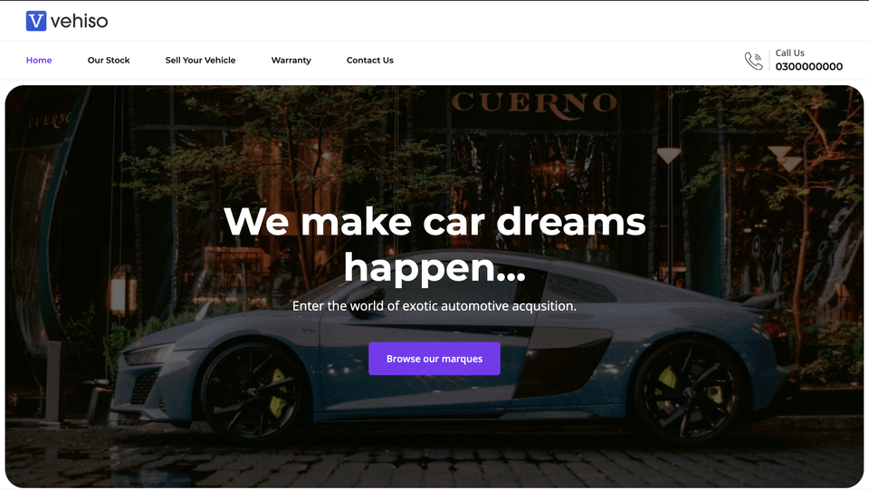 Introducing our new car dealer website template: Monaco